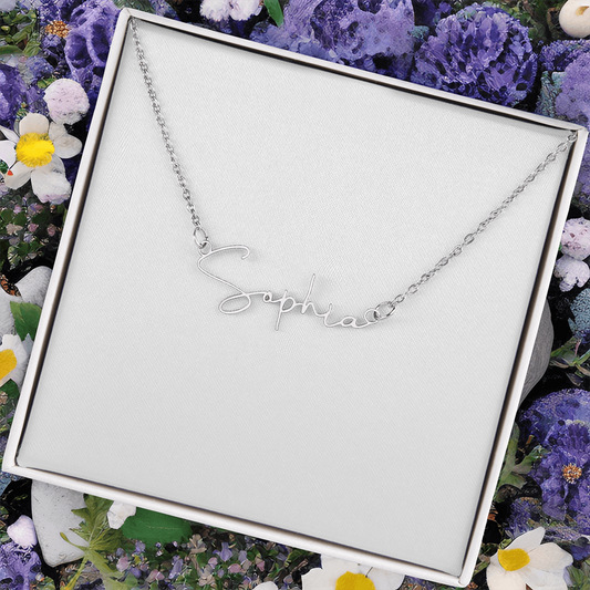 Personalized Signature Name Necklace - Custom Handwriting Jewelry Gift for Her