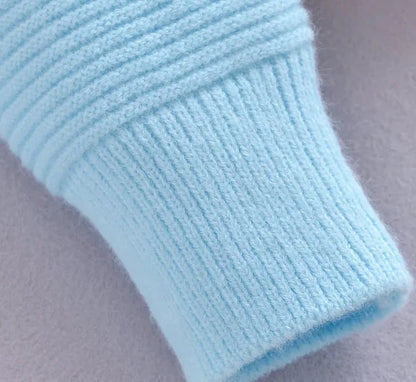 Loose Long-Sleeved Knitted Pullover Sweater