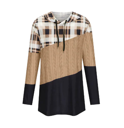 Women's Hooded Long-Sleeved Loose Pullover Sweater