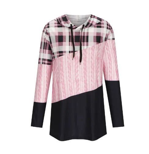 Women's Hooded Long-Sleeved Loose Pullover Sweater