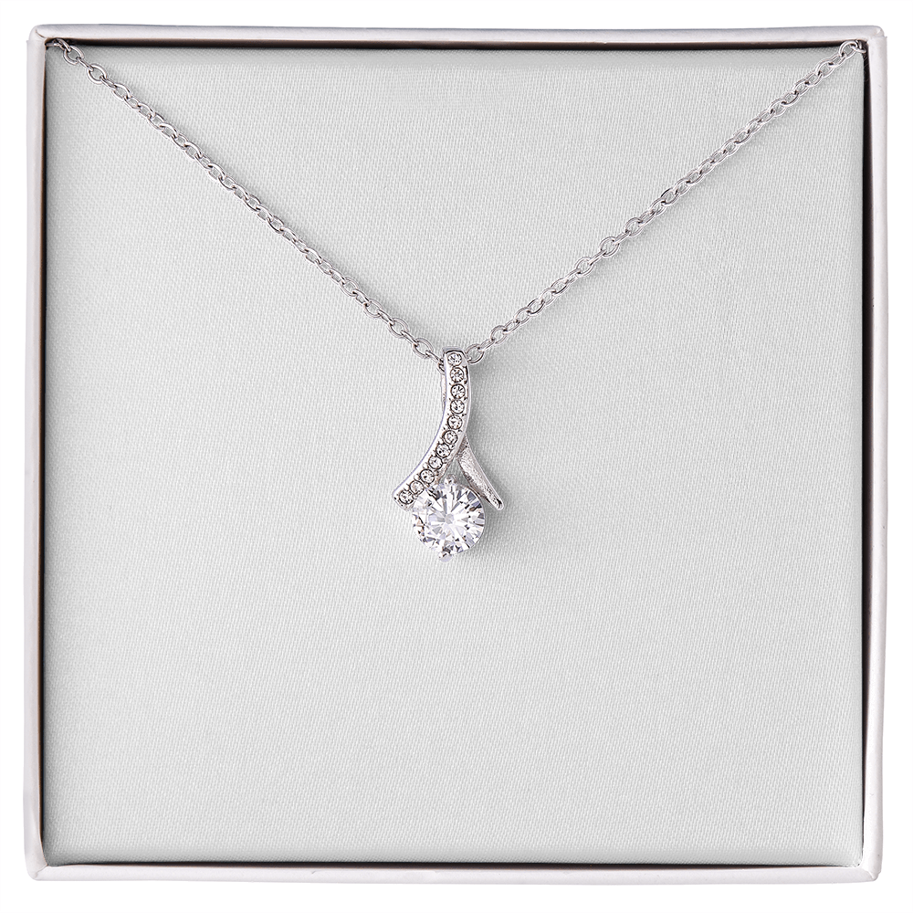 Alluring Beauty Necklace - Elegant Two-Tone Gold Pendant Gift for Her