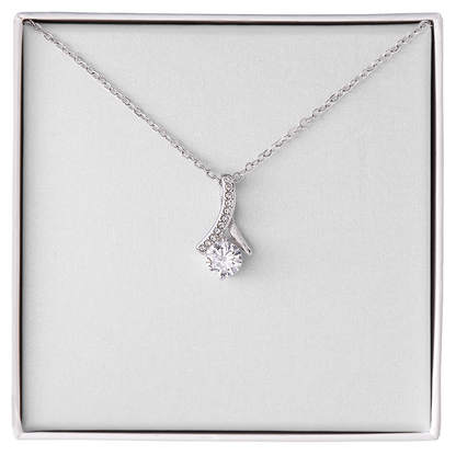 Alluring Beauty Necklace - Elegant Two-Tone Gold Pendant Gift for Her