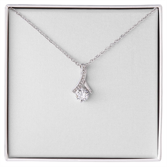 Alluring Beauty Necklace - Elegant Two-Tone Gold Pendant Gift for Her