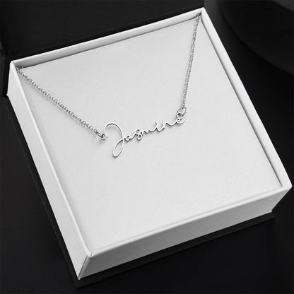 Personalized Signature Name Necklace - Custom Handwriting Jewelry Gift for Her