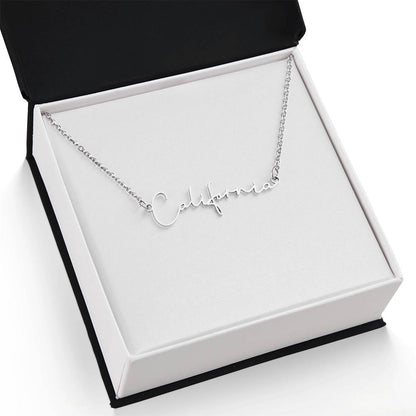 Personalized Signature Name Necklace - Custom Handwriting Jewelry Gift for Her