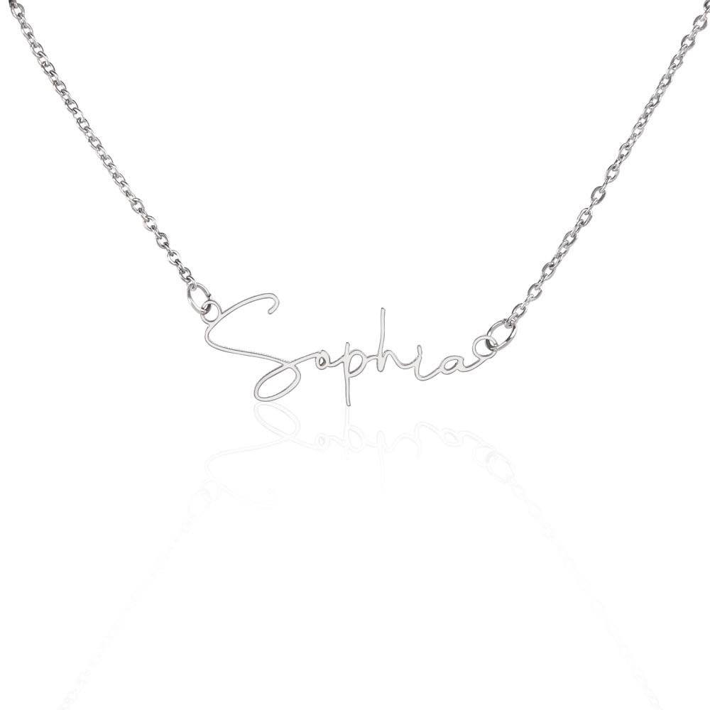 Personalized Signature Name Necklace - Custom Handwriting Jewelry Gift for Her