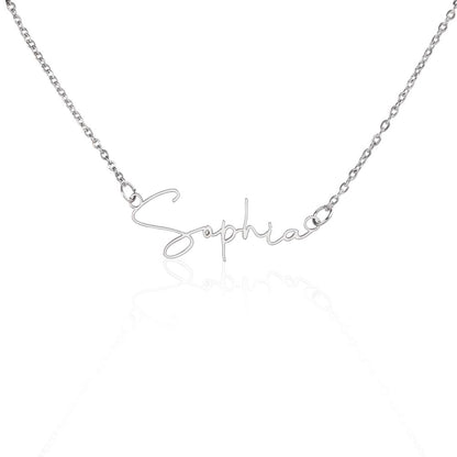 Personalized Signature Name Necklace - Custom Handwriting Jewelry Gift for Her
