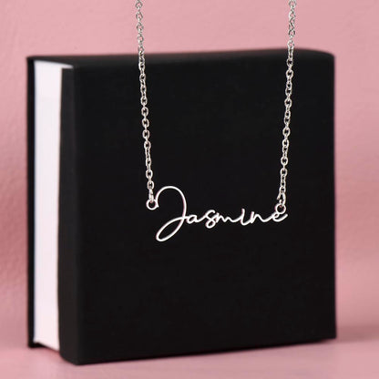 Personalized Signature Name Necklace - Custom Handwriting Jewelry Gift for Her