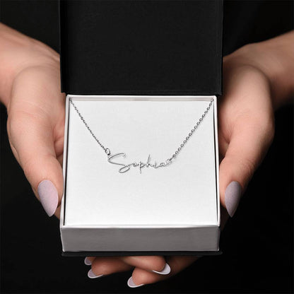 Personalized Signature Name Necklace - Custom Handwriting Jewelry Gift for Her