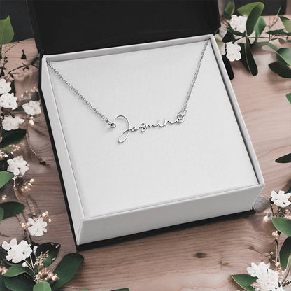 Personalized Signature Name Necklace - Custom Handwriting Jewelry Gift for Her