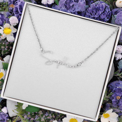 Personalized Signature Name Necklace - Custom Handwriting Jewelry Gift for Her