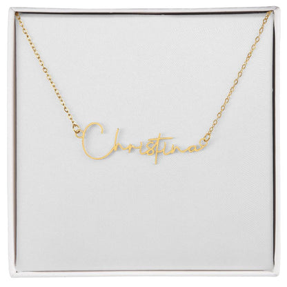Personalized Signature Name Necklace - Custom Handwriting Jewelry Gift for Her