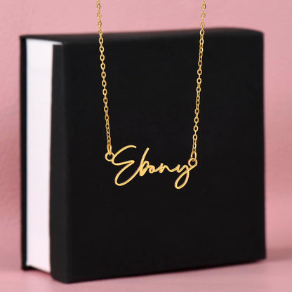 Personalized Signature Name Necklace - Custom Handwriting Jewelry Gift for Her