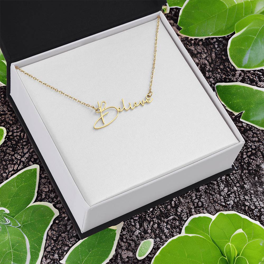 Personalized Signature Name Necklace - Custom Handwriting Jewelry Gift for Her