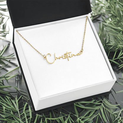 Personalized Signature Name Necklace - Custom Handwriting Jewelry Gift for Her