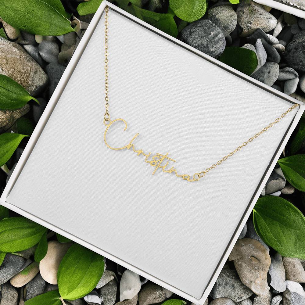 Personalized Signature Name Necklace - Custom Handwriting Jewelry Gift for Her