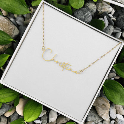 Personalized Signature Name Necklace - Custom Handwriting Jewelry Gift for Her