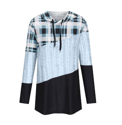 Women's Hooded Long-Sleeved Loose Pullover Sweater