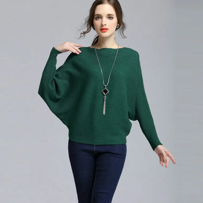 Women's Loose Long-Sleeved Knitted Pullover Sweater
