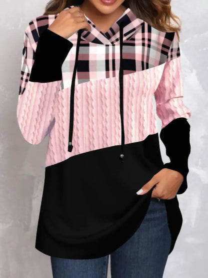 Women's Hooded Long-Sleeved Loose Pullover Sweater